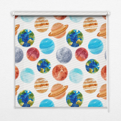 Verdunkelungsrollo mit Motiv Planeten
