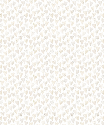 Fenster Rollo in Beige mit Herzmuster