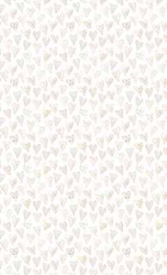 Fenster Rollo in Beige mit Herzmuster