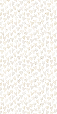 Fenster Rollo in Beige mit Herzmuster