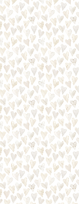 Fenster Rollo in Beige mit Herzmuster