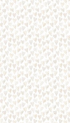 Fenster Rollo in Beige mit Herzmuster