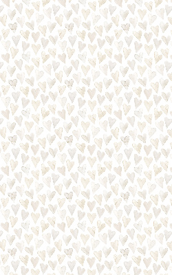 Fenster Rollo in Beige mit Herzmuster