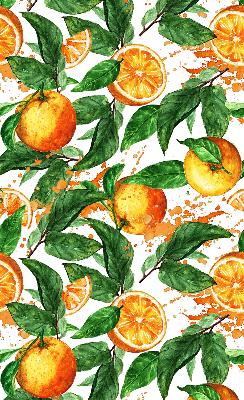 Rollo lichtundurchlässig mit Motiv aus Orangen und Blättern