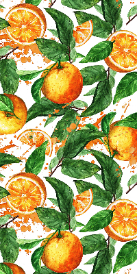 Rollo lichtundurchlässig mit Motiv aus Orangen und Blättern