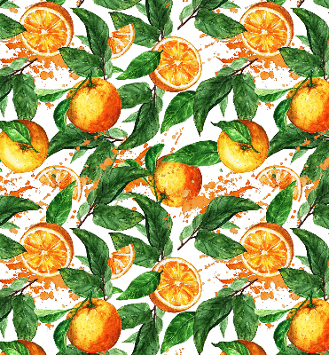Rollo lichtundurchlässig mit Motiv aus Orangen und Blättern