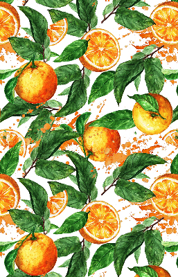 Rollo lichtundurchlässig mit Motiv aus Orangen und Blättern