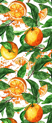 Rollo lichtundurchlässig mit Motiv aus Orangen und Blättern