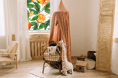Rollo lichtundurchlässig mit Motiv aus Orangen und Blättern