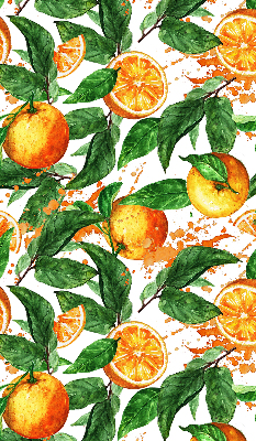 Rollo lichtundurchlässig mit Motiv aus Orangen und Blättern