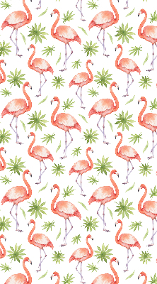 Rollo lichtundurchlässig mit Flamingo- und Blattmotiv