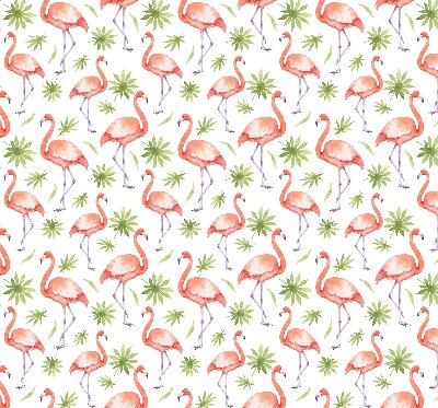 Rollo lichtundurchlässig mit Flamingo- und Blattmotiv