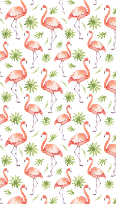 Rollo lichtundurchlässig mit Flamingo- und Blattmotiv