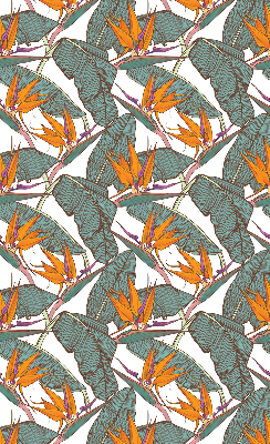 Rollo lichtundurchlässig mit Muster aus Blüten und Blättern