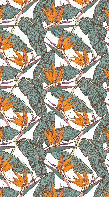 Rollo lichtundurchlässig mit Muster aus Blüten und Blättern