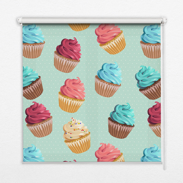 Fenster Rollo mit Motiv Cupcakes