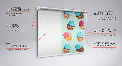 Fenster Rollo mit Motiv Cupcakes