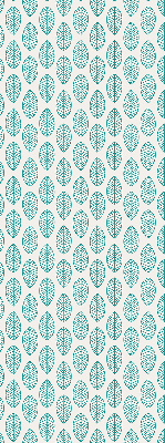 Verdunkelungsrollo mit blauem Blattmuster