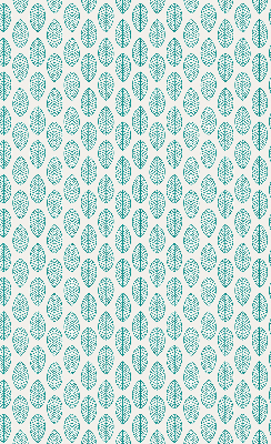 Verdunkelungsrollo mit blauem Blattmuster