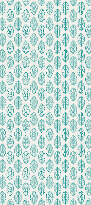 Verdunkelungsrollo mit blauem Blattmuster