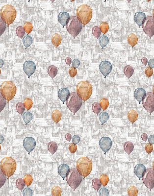 Fenster Rollo mit Ballonmuster