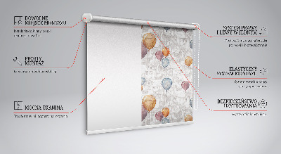 Fenster Rollo mit Ballonmuster