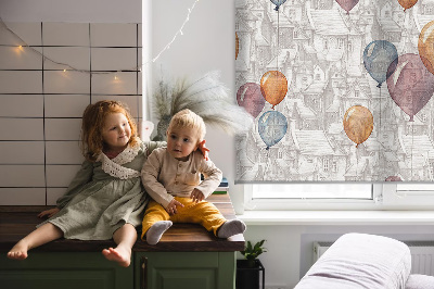 Fenster Rollo mit Ballonmuster