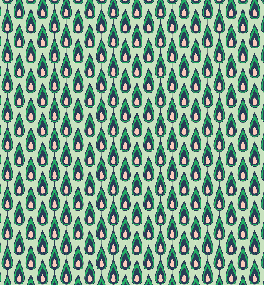 Verdunkelungsrollo mit gezeichnetem Avocado‑Motiv