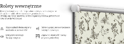 Fenster Rollo mit gezeichnetem Blumenmotiv