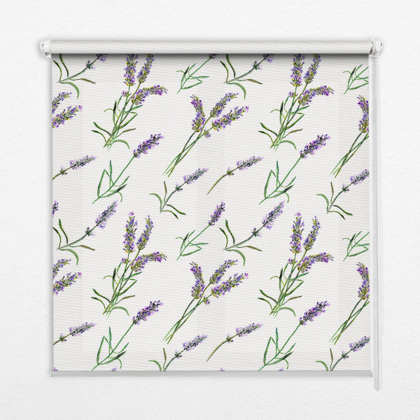 Rollo lichtundurchlässig mit Lavendelmuster