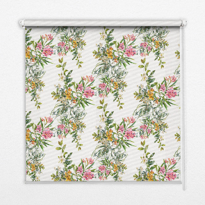 Rollo lichtundurchlässig mit Blumenmuster