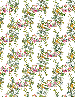 Rollo lichtundurchlässig mit Blumenmuster