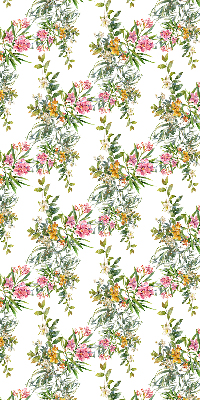 Rollo lichtundurchlässig mit Blumenmuster