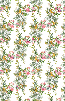 Rollo lichtundurchlässig mit Blumenmuster