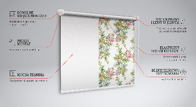 Rollo lichtundurchlässig mit Blumenmuster
