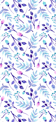 Fenster Rollo mit blauem Blumenmuster