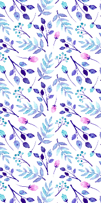 Fenster Rollo mit blauem Blumenmuster