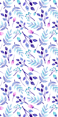 Fenster Rollo mit blauem Blumenmuster