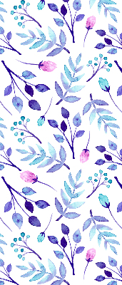 Fenster Rollo mit blauem Blumenmuster