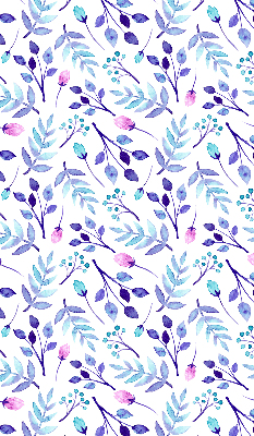 Fenster Rollo mit blauem Blumenmuster