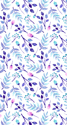 Fenster Rollo mit blauem Blumenmuster