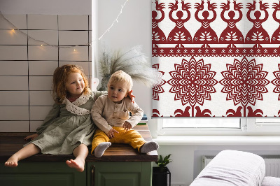Fenster Rollo mit braunem Muster