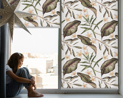 Fenster Rollo mit Blumenmuster und stilisierten Stielen