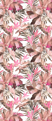 Fenster Rollo in rosa mit Blütenmuster
