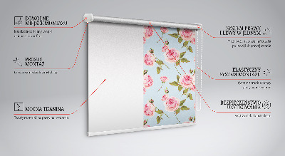 Verdunkelungsrollo mit Rosenmuster