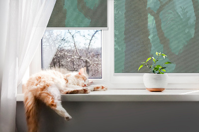 Rollo lichtundurchlässig mit Motiv Bäume