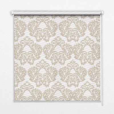 Rollo lichtundurchlässig in Beige mit Muster