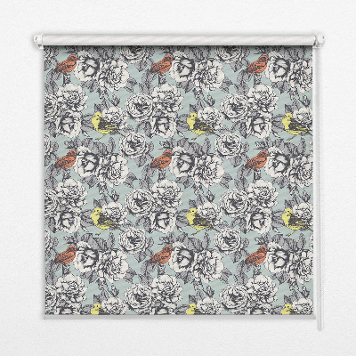 Fenster Rollo mit Blumenmuster