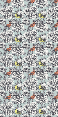 Fenster Rollo mit Blumenmuster