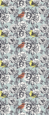 Fenster Rollo mit Blumenmuster